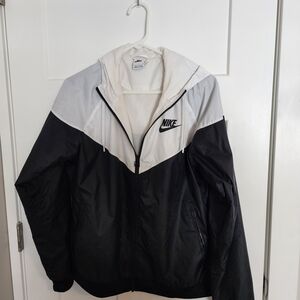 Nike Black and White Windbreaker Jacket